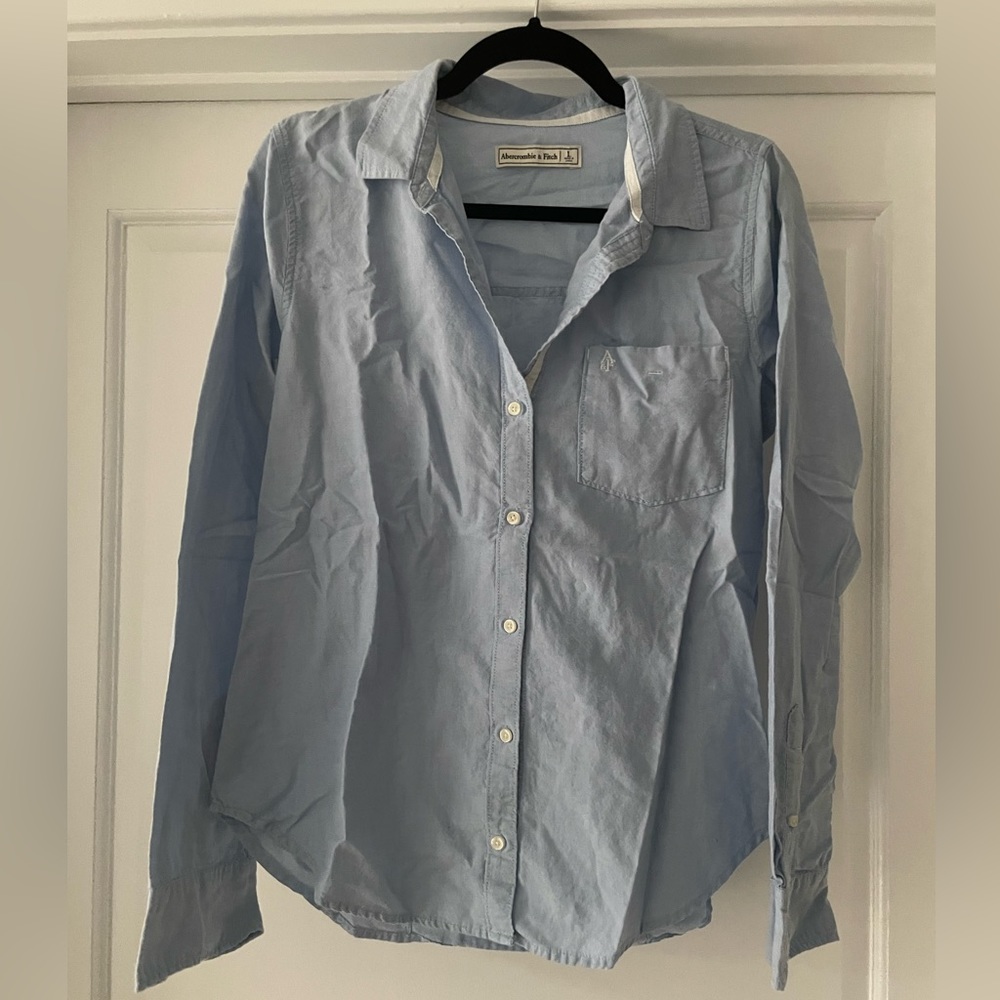 Abercrombie & Fitch Large Blue Button Up